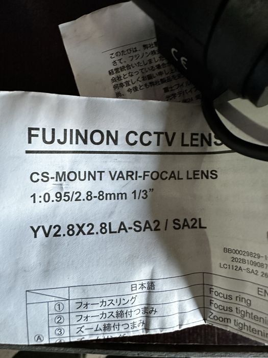 FUJINON YV2.8X2.8LA-SA2 обʼєктив варіофокальний