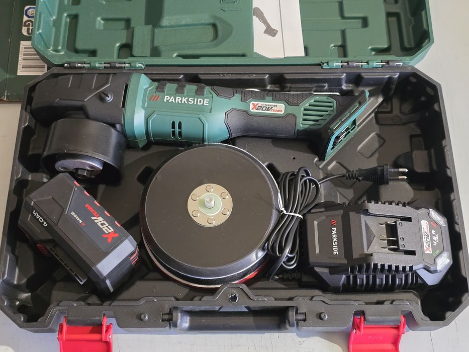 Parkside 20V Polidora sem Fio   Kit Completo