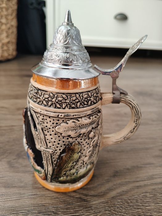 Ceramiczny kufel ozdobny do piwa, Made in GDR