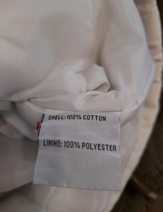 Biała kurtka z bawełny 100% z kapturem, rozm. 38