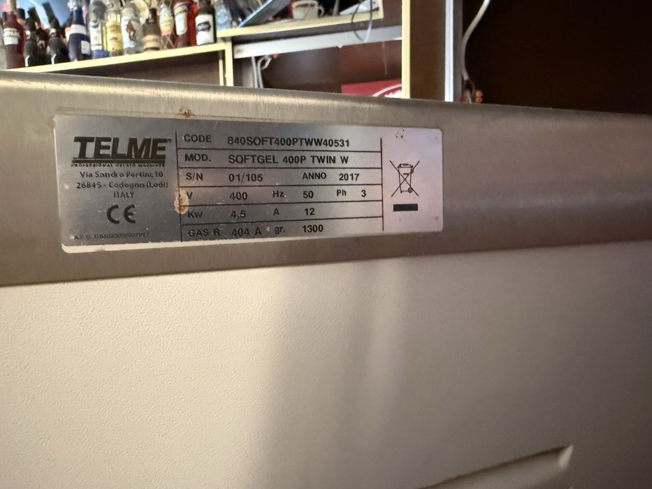 Maszyna do lodów włoskich Telme softgel 400  p Twin