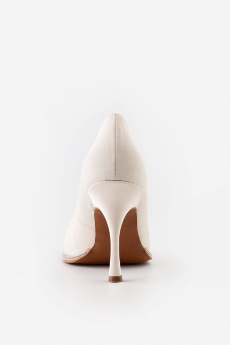 Лодочки молочні сатинові Kachorovska X Milla Nova