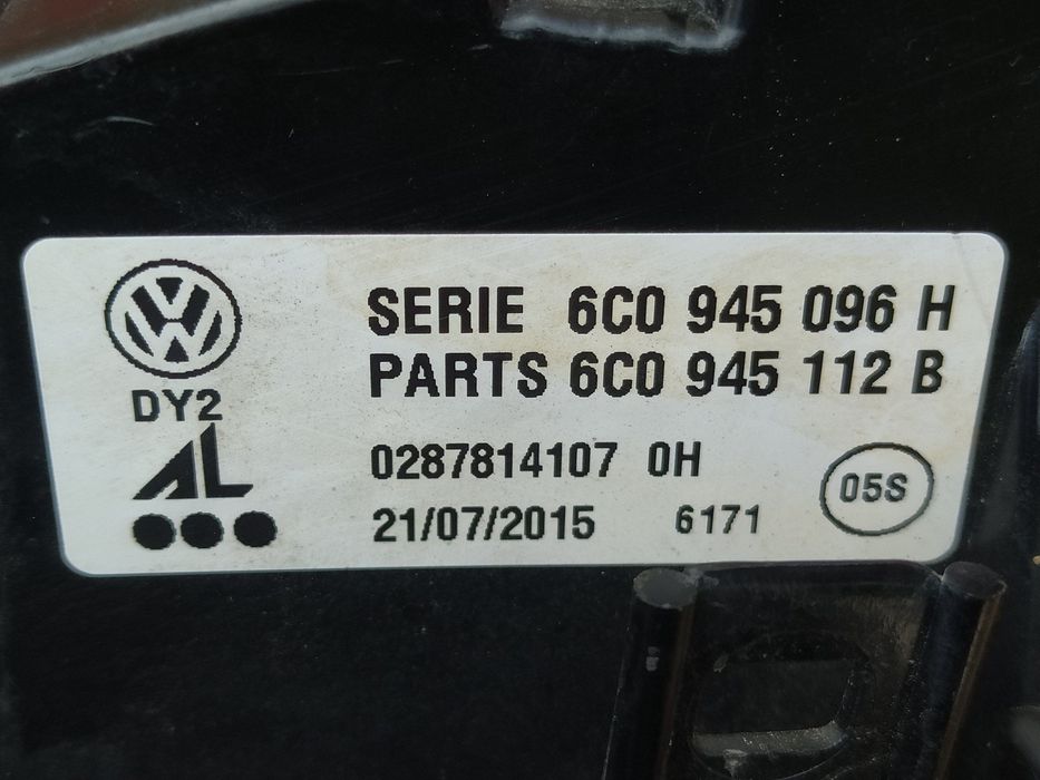 VW Polo V 2014-2017 фонарь задний правый 6C0945096H