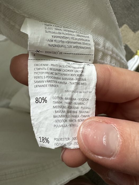 Białe spodenki szorty wysoki stan Cropp