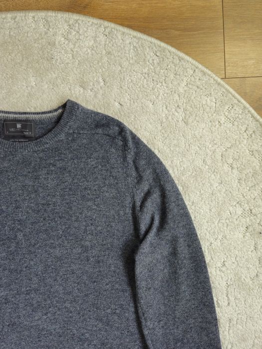 Męski sweter 100% wełna jagnięca (lambswool) Marks & Spencer (S / Regular Fit)