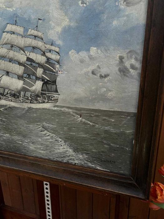 Obraz, Morski pejzaż z żaglowcem #9154 Stylowy Węgrów