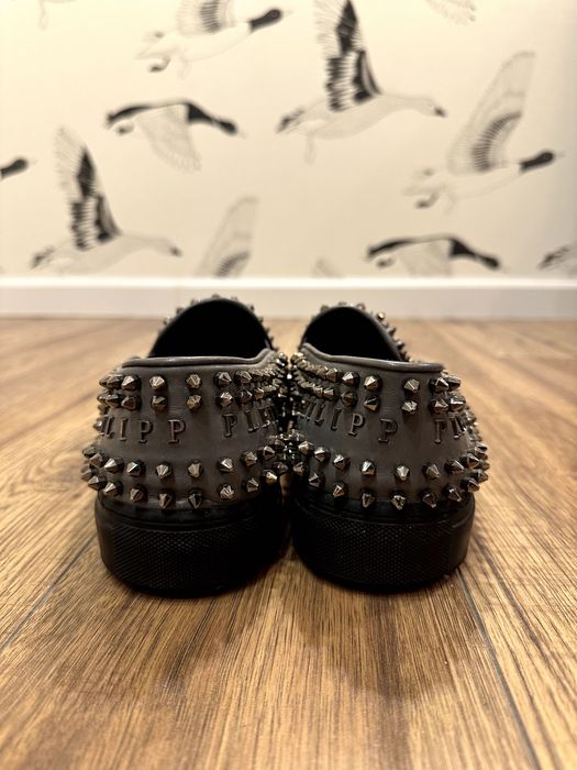 Кожаные слипоны кроссовки Philipp Plein Оригинал