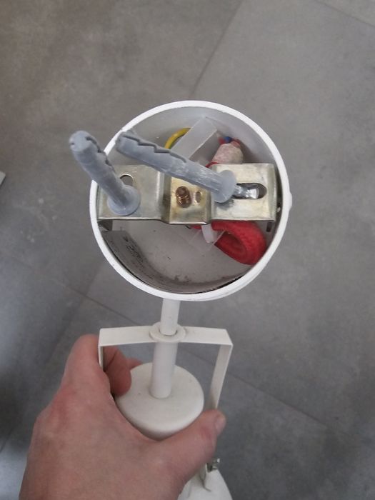 Bialy kinkiet  metal plus szkło