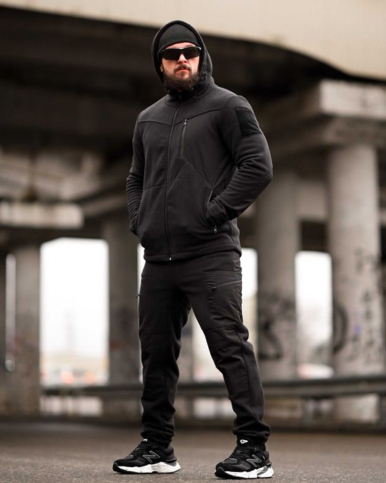 Тактичний флісовий спортивний костюм Black Polar без передоплати