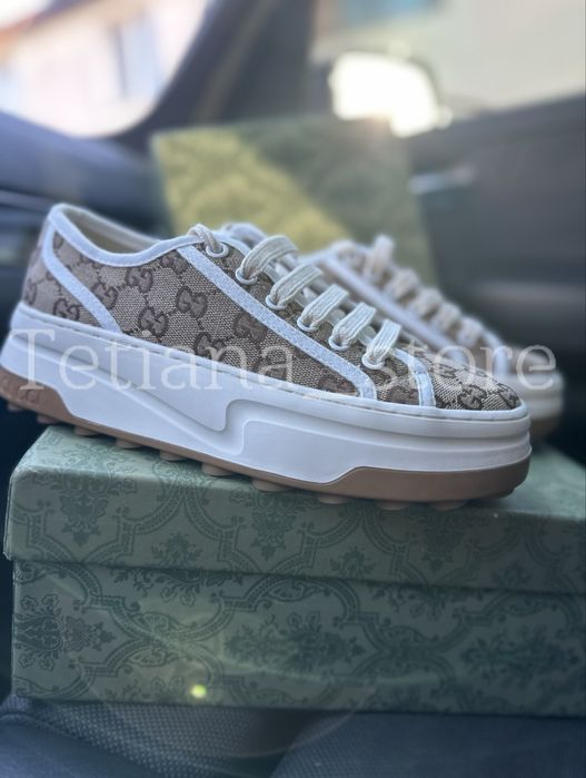 Кросівки жіночі високі Гуччі Гуччи на високій підошві 37 38 39 40 41