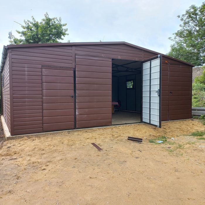 Garaż blaszany 6x6 (dowolne wymiary pomiar montaż Konstrukcja profil