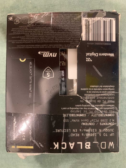 SSD жорсткий диск WD Black SN 770 2 Tb M2 NVME CWDBBDL0020BNC
