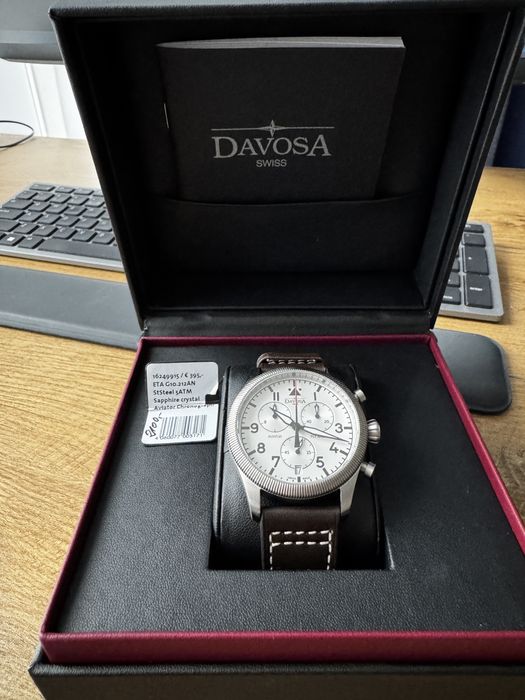 Davosa Aviator Skóra Brązowy Nowy