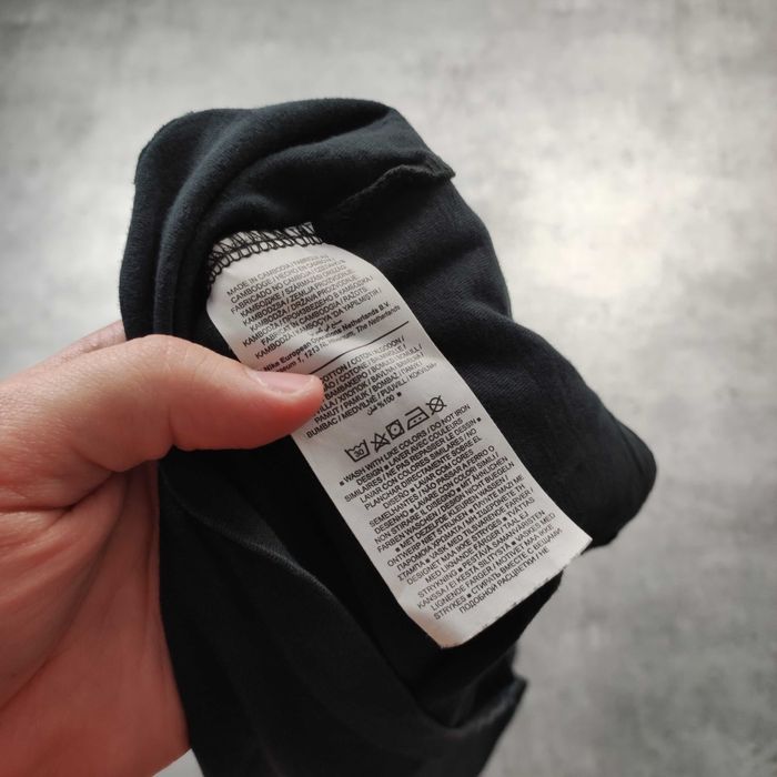 MĘSKA Koszulka Bawełna PREMIUM Czarna Duże Logo Nadruk Multicolor Nike