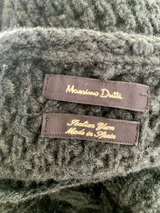 Wełniany sweter klasyczny premium sweter z wełny Massimo Dutti