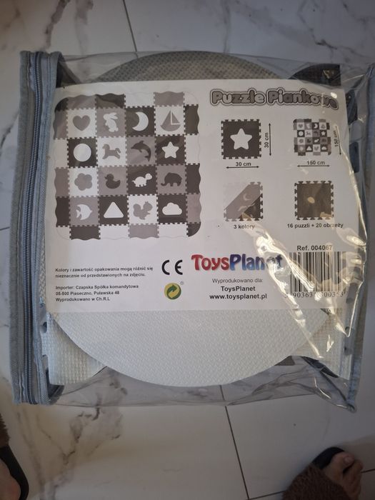 Puzzle piankowe, mata piankowa xxl 150x150 cm ToysPlanet