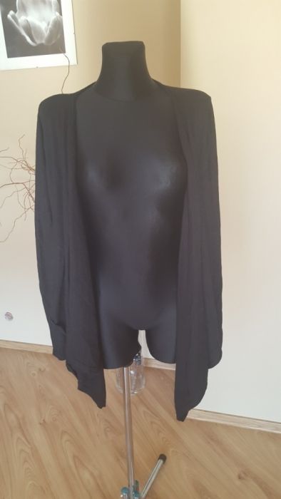 Czarny kardigan swetwr waterfall onesize