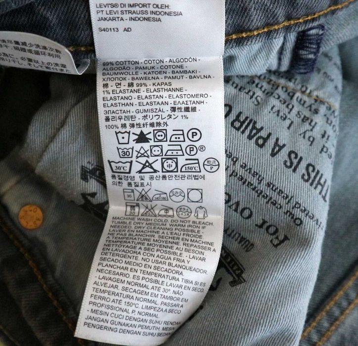 Levis 520 W28 L32 spodnie jeansy pas 2 x 41 cm