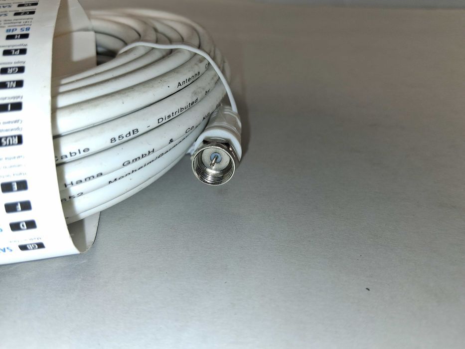 N180 Kabel Antenowy SAT Hama 10 M F-Plug 85 DB Classic Line
