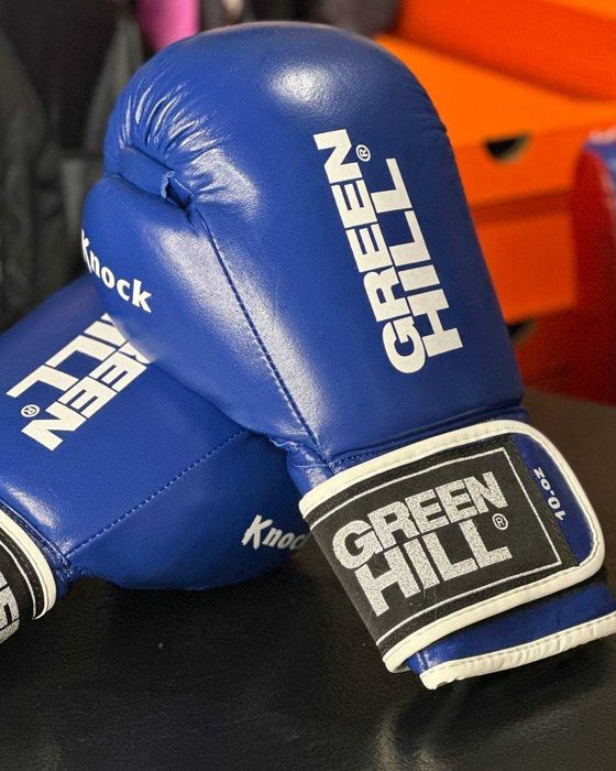 Боксерские перчатки Green Hill knock с печатью ФБУ