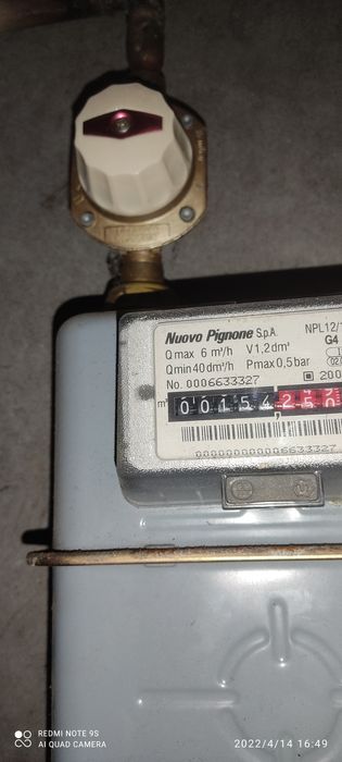 Contador de gás usado