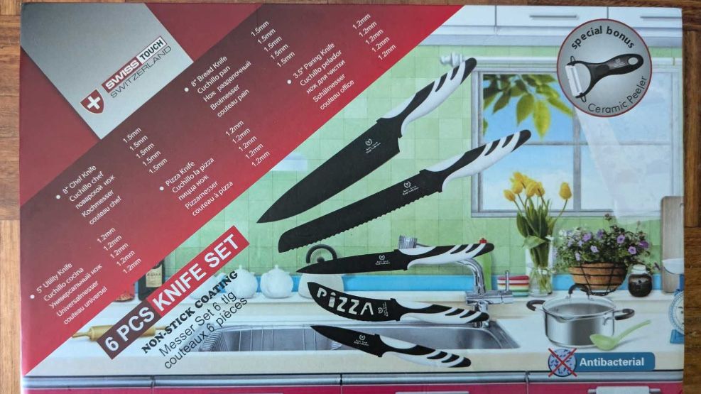 Conjunto 6 facas utensílios Swiss touch