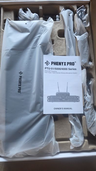 Bezprzewodowy system mikrofonowy Phenyx Pro, 4-kanałowy zestaw mikrofo