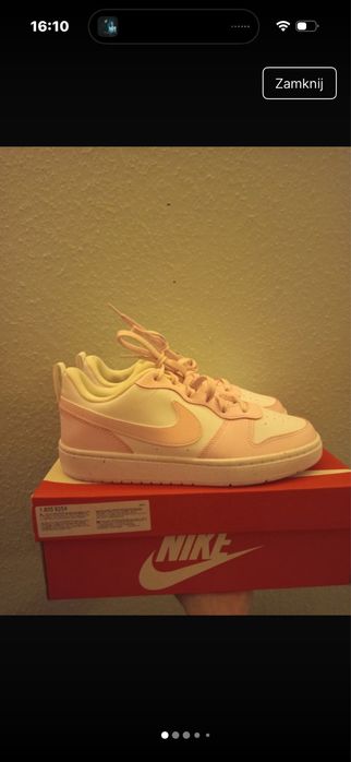Nike buty biało różowe