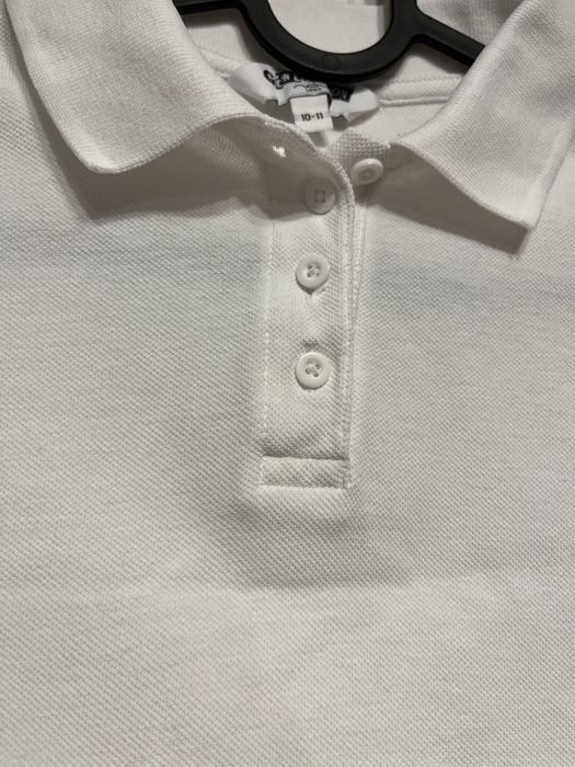 Polo bluzka 10-11 lat 146 cm biała koszulka New Look T-shirt galowa