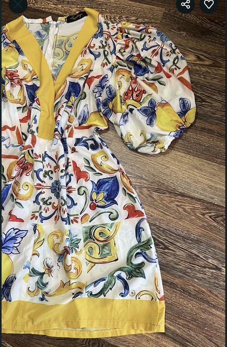 Ефектна сукня із тканини Dolce Gabbana Ексклюзив Майоліка