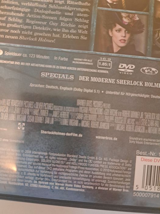 Plyta DVD Sherlock Holmes angielski niemiecki