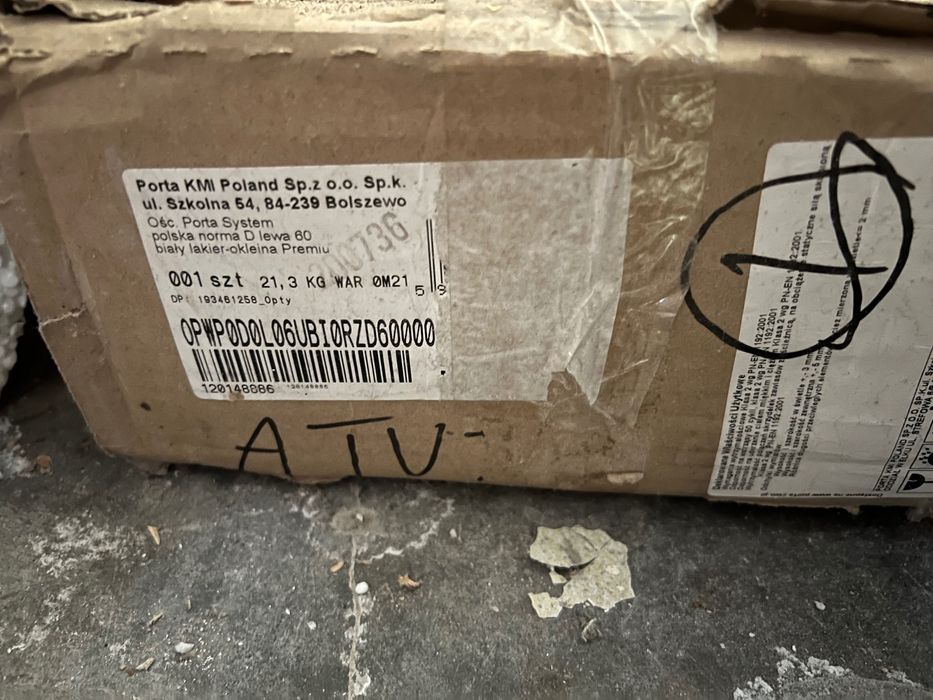 ościeżnice regulowane białe/jesion capri 3 porta -system