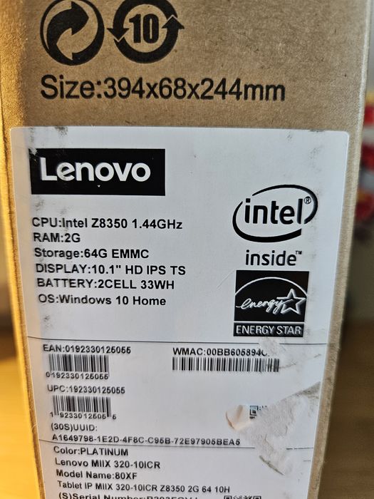 Laptop 2 w 1, Lenovo Z8350, 1.44 GHz