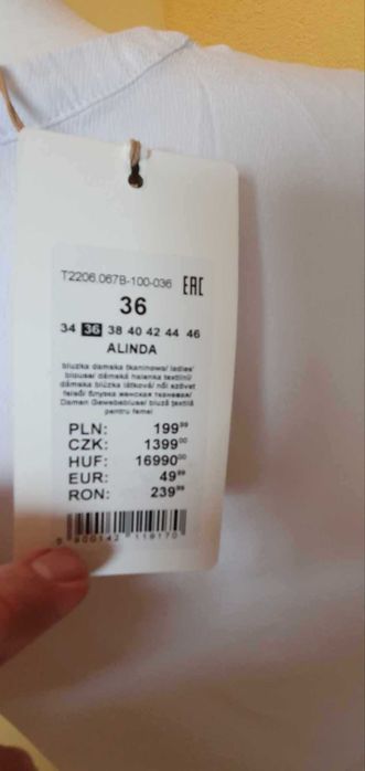 Taatum Bluzka Damska, rozmiar 36, Nowa z Metką