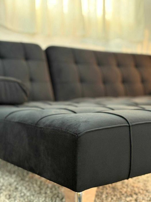 Sofá cama preto novo chaise longue - entrega gratis! SÓ 231€
