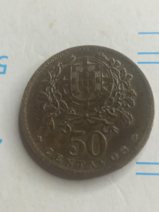 Moeda Portugal 50 Centavos 1929 em Alpaca – Soberba – Muito Rara!