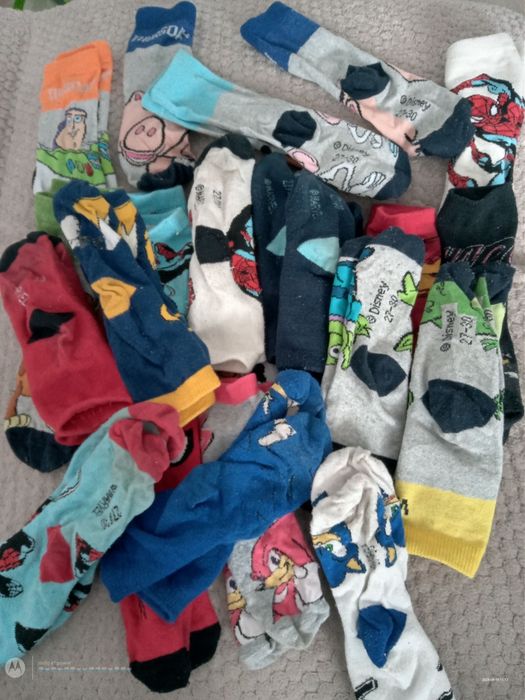 27 - 30 paka zestaw skarpetek spiderman Sonic toy story