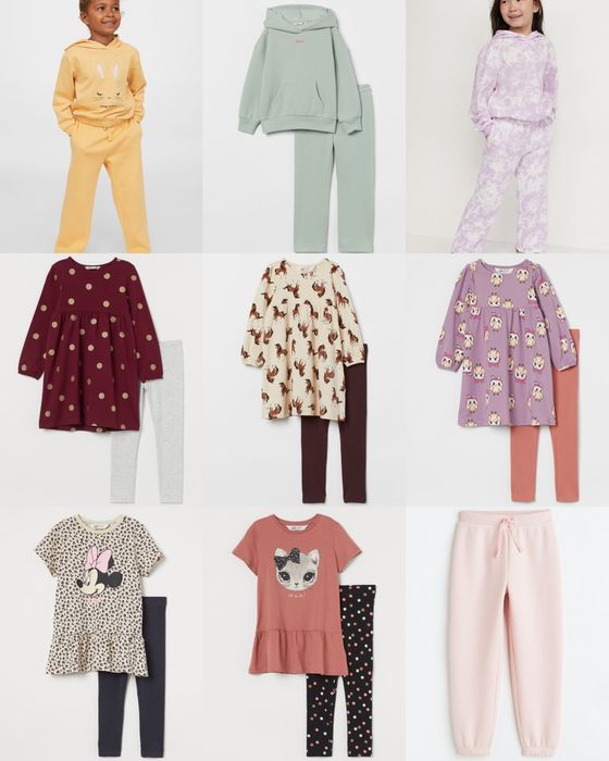 Спортивный костюм худи джоггеры туника лосины реглан  h&m