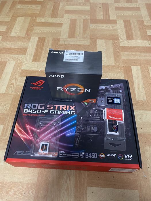 Комплект B450,Ryzen 5 5600(на гарантії), 16gb 3200 ,башта