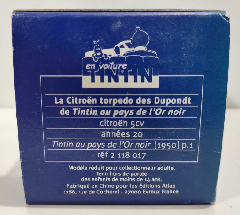 Carro - Tintin no País do Ouro Negro - Citroen 5 CV - Anos 20