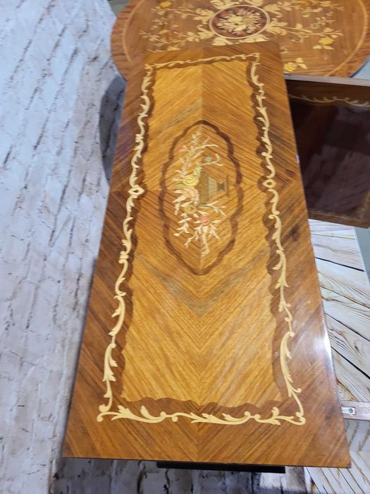 komoda kredens serwantka barek witrynka + stol okragly wloski VINTAGE