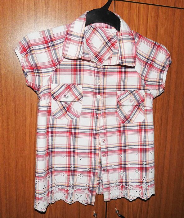 Koszulka damska w kratkę - S
