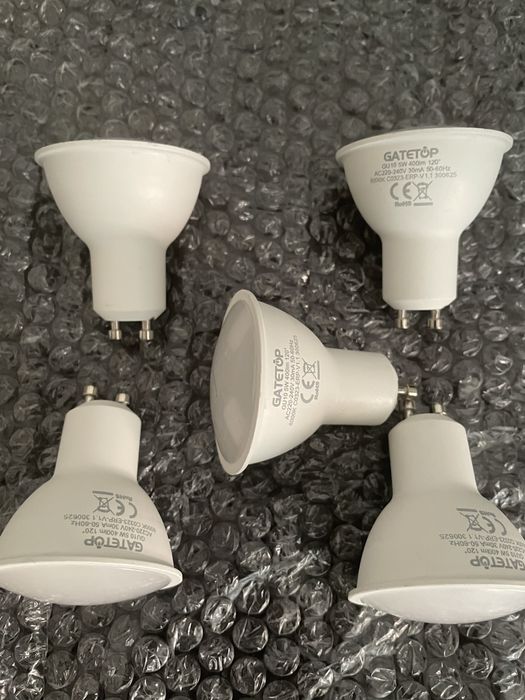 5x GU10 LED Lamp 5W 400lm 6000K White Light