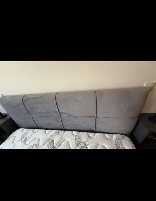 cama queen baú com cabeceira e colchão seminovos