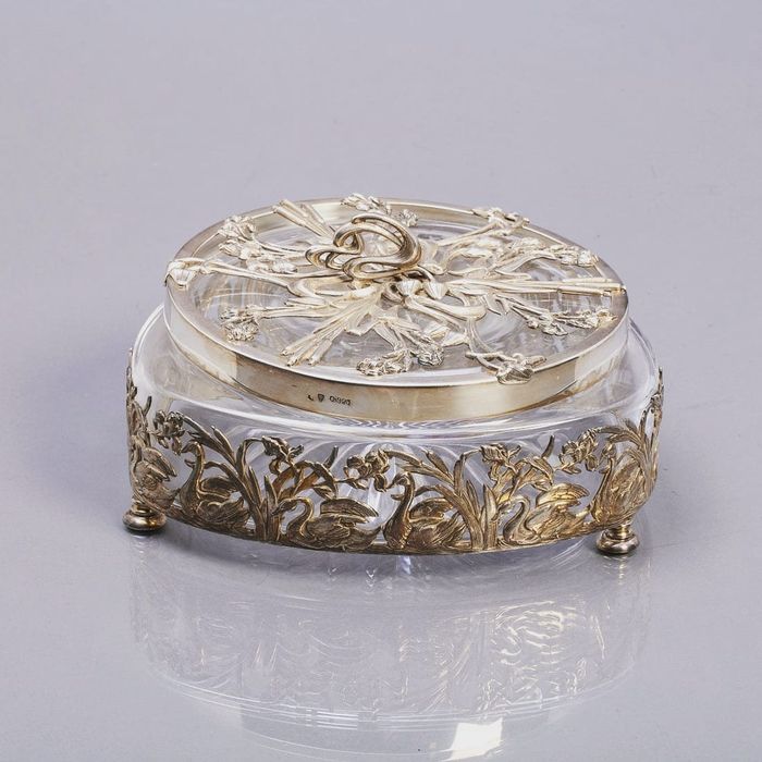 Caixa em prata Topázio e cristal Atlantis - Arte Nova