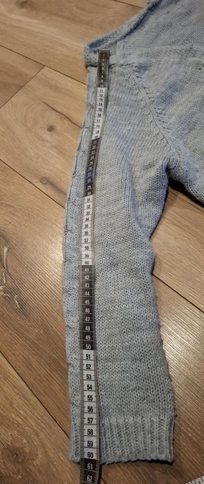 Szary dlugi sweter, kardigan FASHION