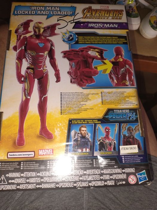 Boneco Iron Man Titan Hero Power FX Novo