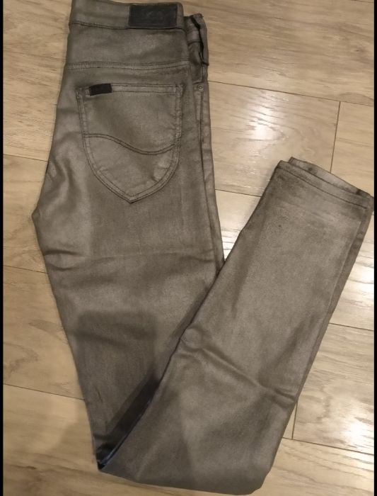 Lee w24 l31 24/31 woskowane waxed skinny nowe XS złote skinny rurki