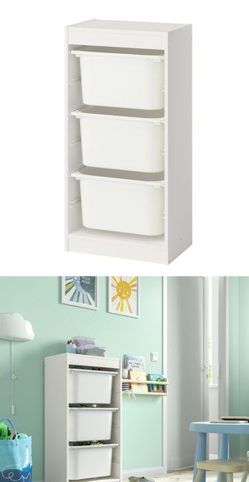 Szafka regał Trofast ikea z pojemnikami