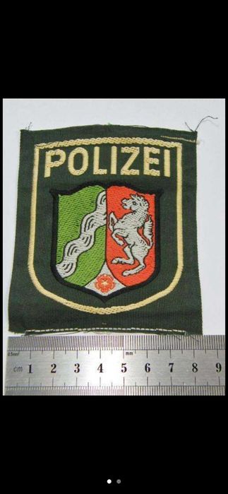 Emblema de uniforme de pano original alemão Polizei Nordrhein-Westfalen NRW